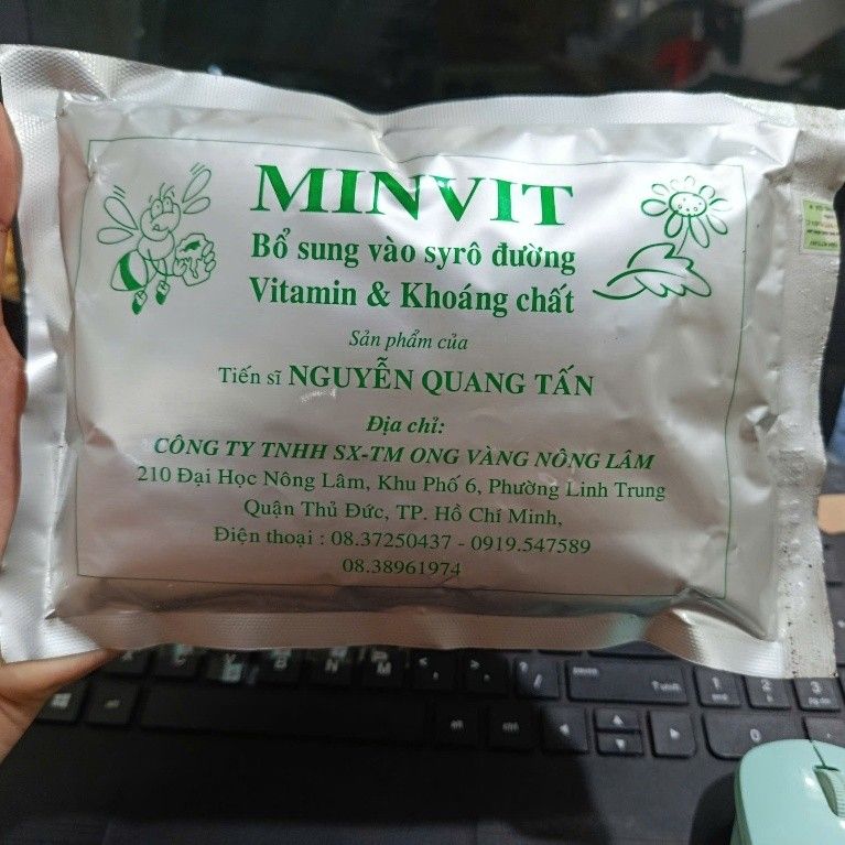 Gói thức ăn bổ sung dinh dưỡng cho ong Minvit